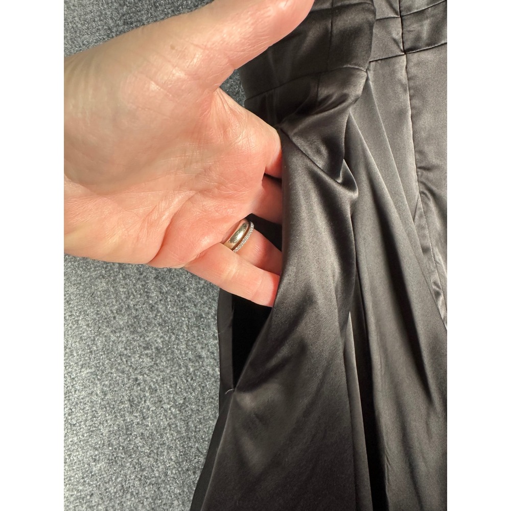 Torrid Womens Satin Fit and Flare Cocktail Dress 20 Black Sweetheart Formal LBD - Picture 6 of 15
